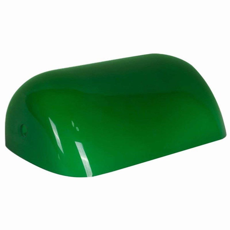 B&P LampÂ® Cased Green Glass Lamp Shade Replacement Bankers Lamp or Pharmacy Shade With Bulb - Image 3